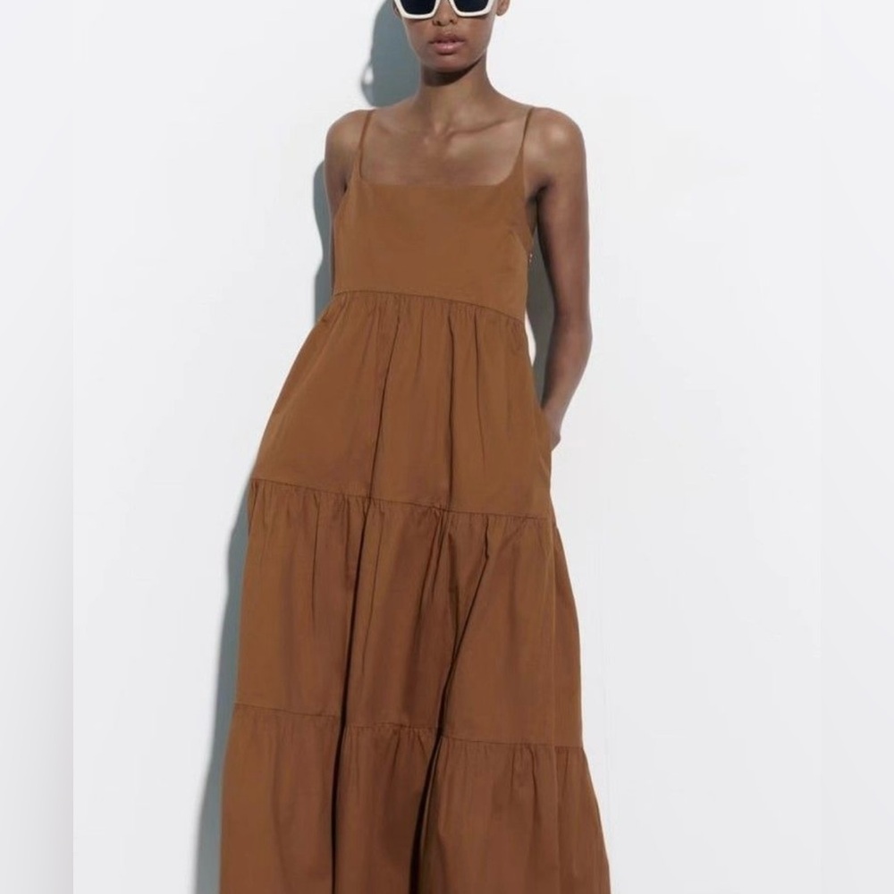 NWT Zara Poplin Dress - Picture 4 of 5